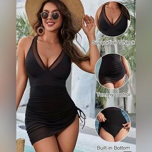 Elegant Black Women’s Swim Dress